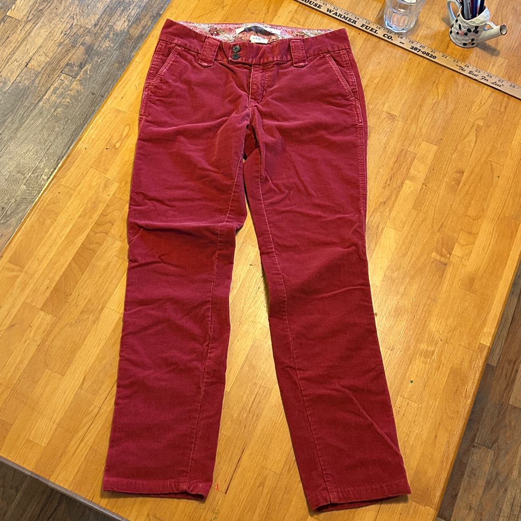 Gap Red Straight-Leg Corduroy Semi-Bootcut Pants